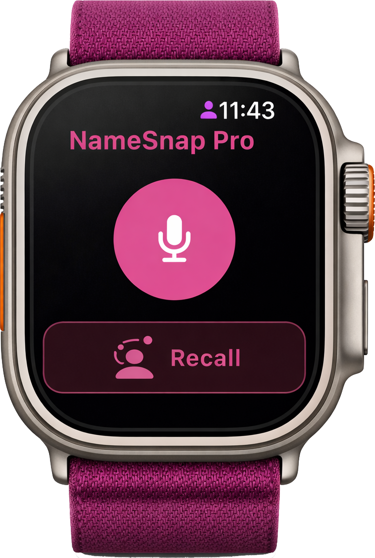 NameSnap Apple Watch app screen